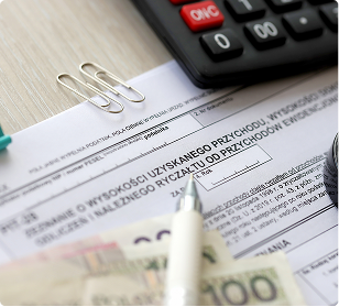 Logo biura rachunkowego Verte z napisem i symbolem graficznym na białym tle